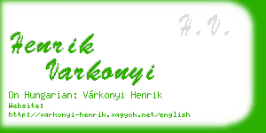 henrik varkonyi business card